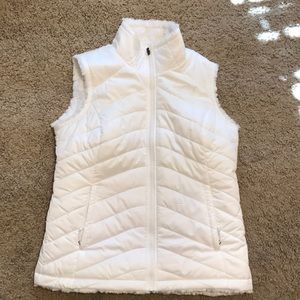 North Face reversible fleece zip up vest